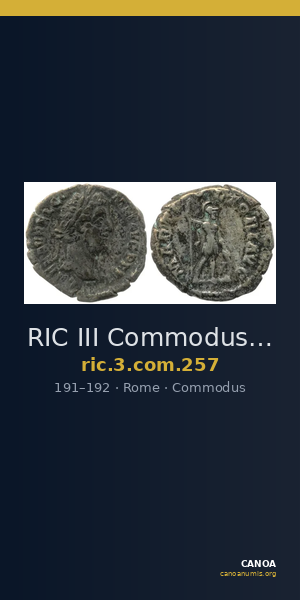 RIC III Commodus 257 — CANOA