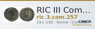RIC III Commodus 257 — CANOA