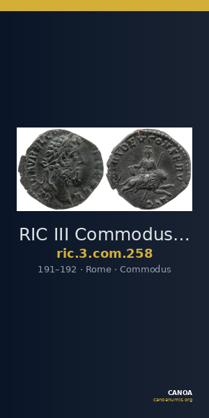 RIC III Commodus 258 — CANOA