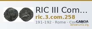 RIC III Commodus 258 — CANOA