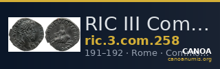 RIC III Commodus 258 — CANOA
