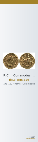 RIC III Commodus 259 — CANOA