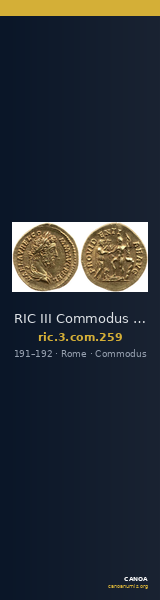 RIC III Commodus 259 — CANOA