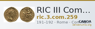 RIC III Commodus 259 — CANOA