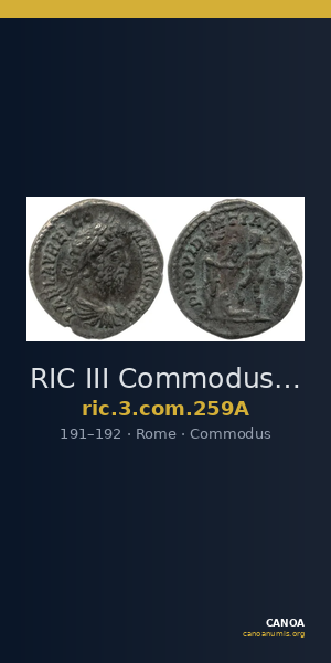 RIC III Commodus 259A — CANOA