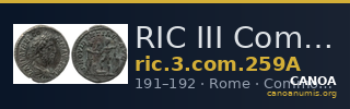RIC III Commodus 259A — CANOA