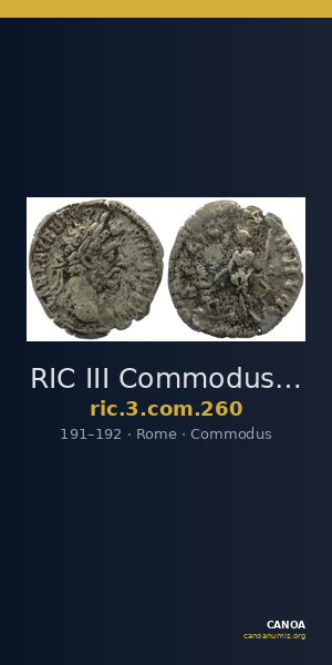 RIC III Commodus 260 — CANOA