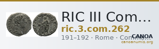RIC III Commodus 262 — CANOA