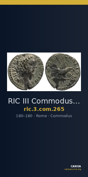 RIC III Commodus 265 — CANOA