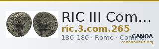 RIC III Commodus 265 — CANOA