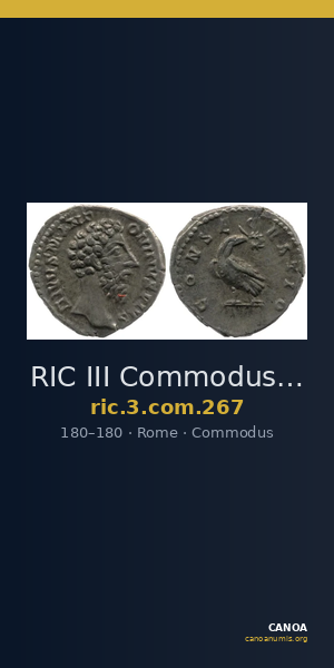 RIC III Commodus 267 — CANOA