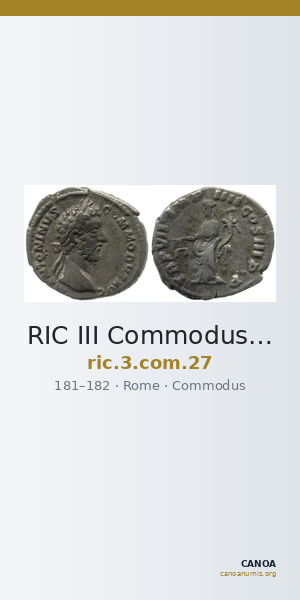 RIC III Commodus 27 — CANOA