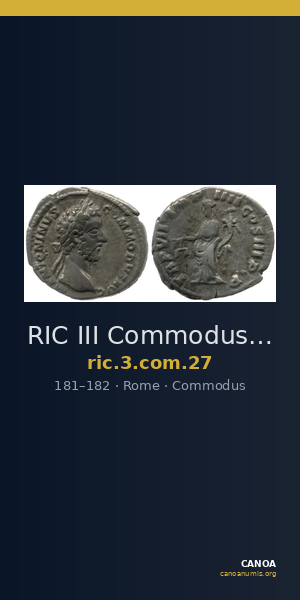 RIC III Commodus 27 — CANOA