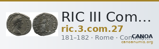 RIC III Commodus 27 — CANOA