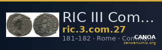 RIC III Commodus 27 — CANOA
