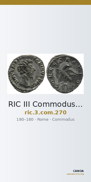 RIC III Commodus 270 — CANOA