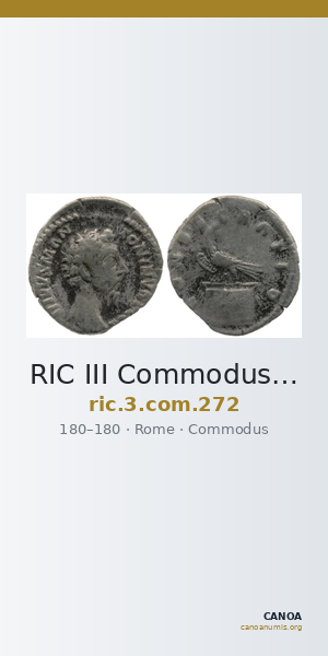 RIC III Commodus 272 — CANOA