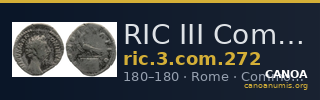 RIC III Commodus 272 — CANOA