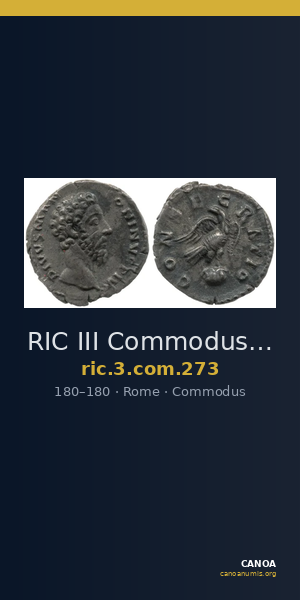 RIC III Commodus 273 — CANOA