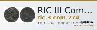 RIC III Commodus 274 — CANOA