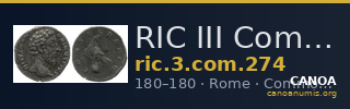 RIC III Commodus 274 — CANOA