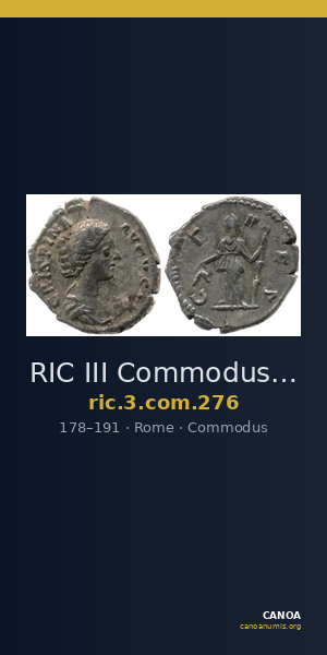 RIC III Commodus 276 — CANOA