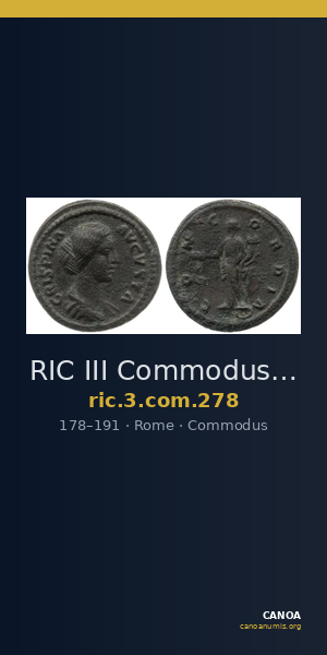 RIC III Commodus 278 — CANOA