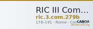 RIC III Commodus 279b — CANOA