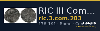 RIC III Commodus 283 — CANOA