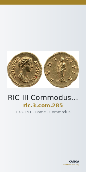RIC III Commodus 285 — CANOA