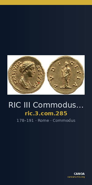 RIC III Commodus 285 — CANOA