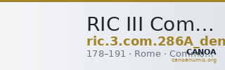 RIC III Commodus 286A (denarius) — CANOA