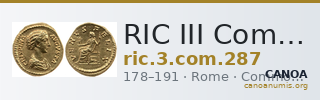 RIC III Commodus 287 — CANOA