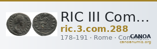RIC III Commodus 288 — CANOA