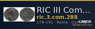 RIC III Commodus 288 — CANOA