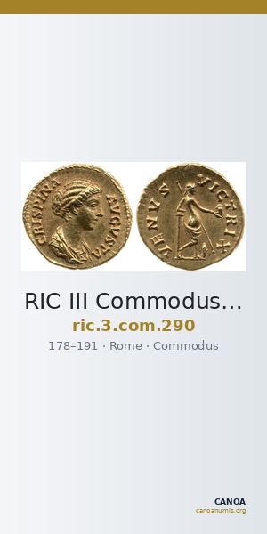 RIC III Commodus 290 — CANOA