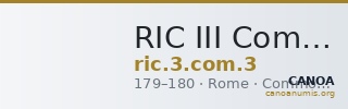 RIC III Commodus 3 — CANOA