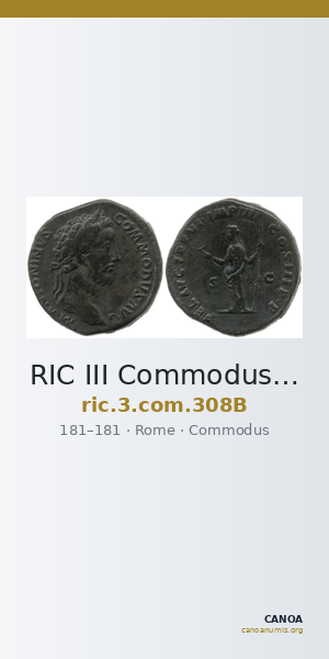 RIC III Commodus 308B — CANOA