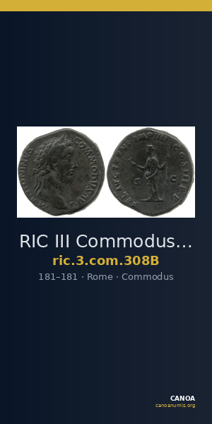 RIC III Commodus 308B — CANOA