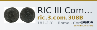 RIC III Commodus 308B — CANOA
