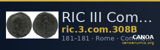 RIC III Commodus 308B — CANOA