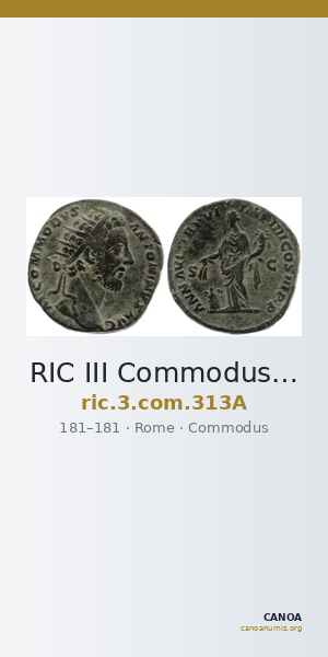 RIC III Commodus 313A — CANOA