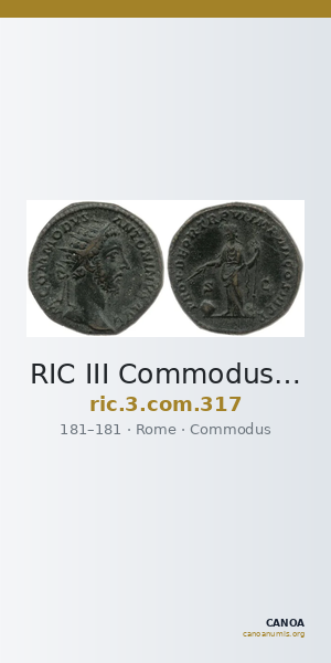 RIC III Commodus 317 — CANOA