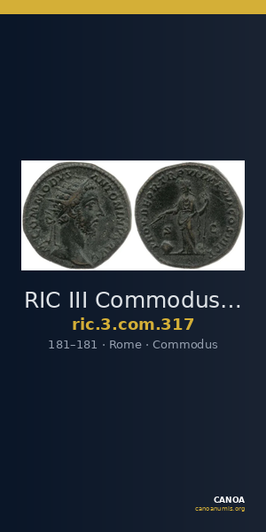 RIC III Commodus 317 — CANOA