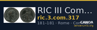 RIC III Commodus 317 — CANOA