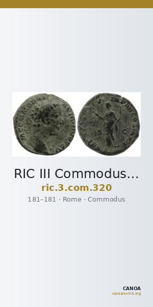 RIC III Commodus 320 — CANOA