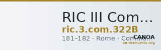 RIC III Commodus 322B — CANOA