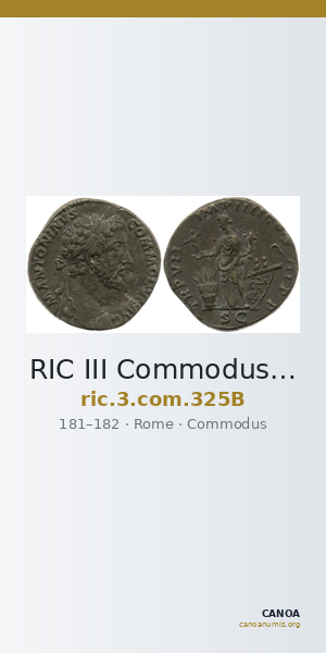 RIC III Commodus 325B — CANOA