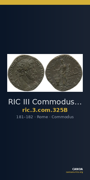 RIC III Commodus 325B — CANOA
