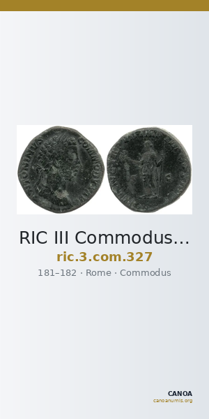 RIC III Commodus 327 — CANOA